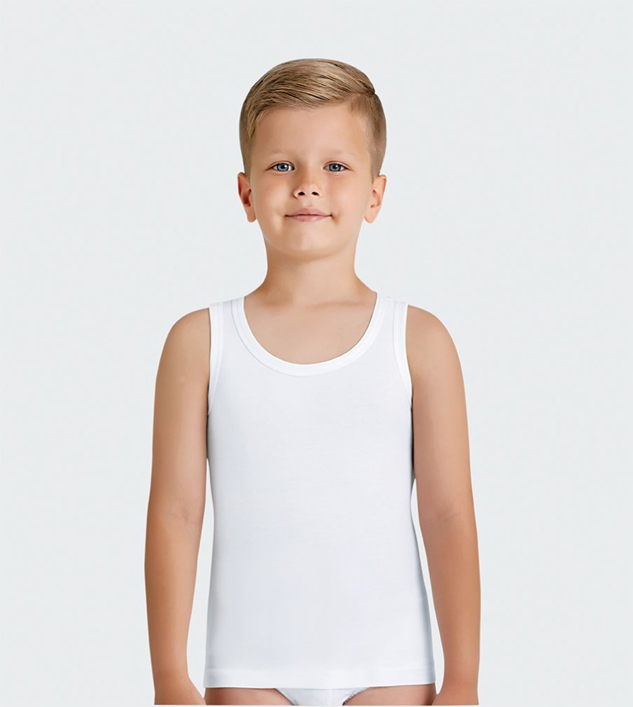 картинка Майка белая для мальчика от магазина Одежда+